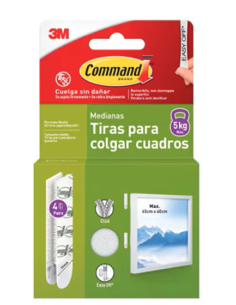 TIRAS ADHESIVAS GRANDES 4 JG BLC 100X40X120