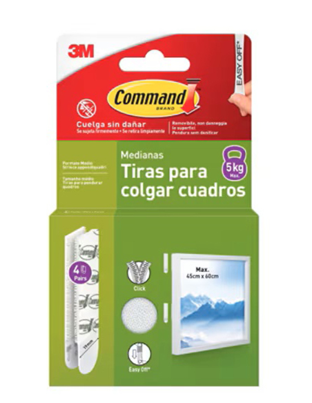 TIRAS ADHESIVAS GRANDES 4 JG BLC 100X40X120