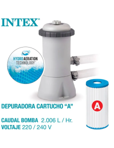 Piscina  Intex  450×220×84 cm con depuradora 2