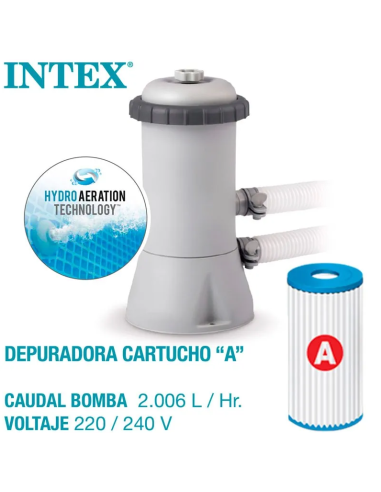 Piscina  Intex  450×220×84 cm con depuradora