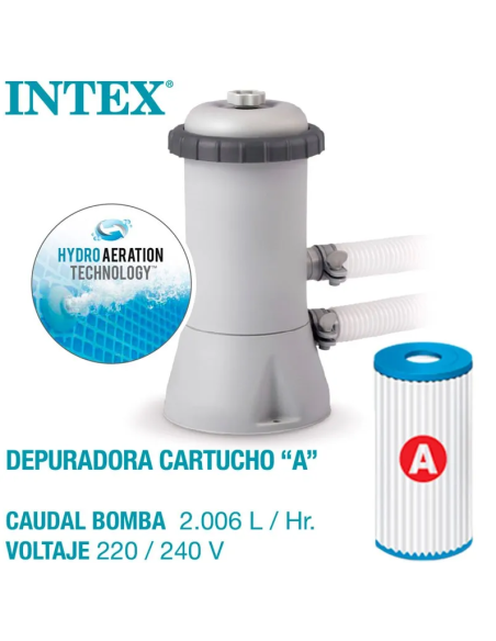 Piscina  Intex  450×220×84 cm con depuradora