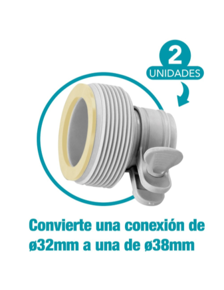 PACK 2 ADAPTADORES(B) DEPURADORAS INTEX 1,25/1,5 P