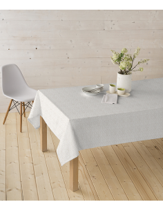 MANTEL ANTIMANCHAS ROMBARELLO BEIGE 140X250 CM