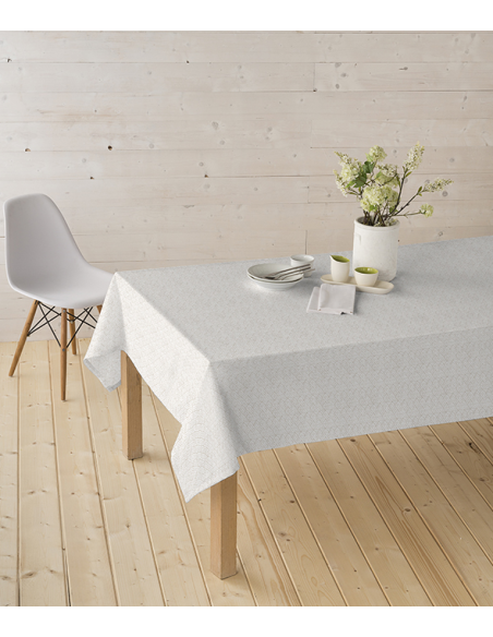 MANTEL ANTIMANCHAS ROMBARELLO BEIGE 140X250 CM
