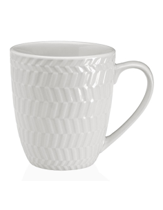 MUG PORCELANA RELIEVE PACK-6 350 ML