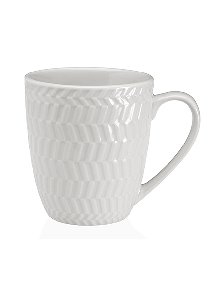 MUG PORCELANA RELIEVE PACK-6 350 ML