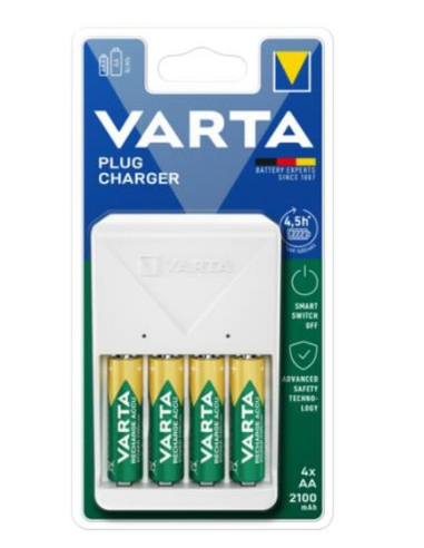 CARGADOR PILA VARTA 4XAA PLUS CHARGER 2100 MAH