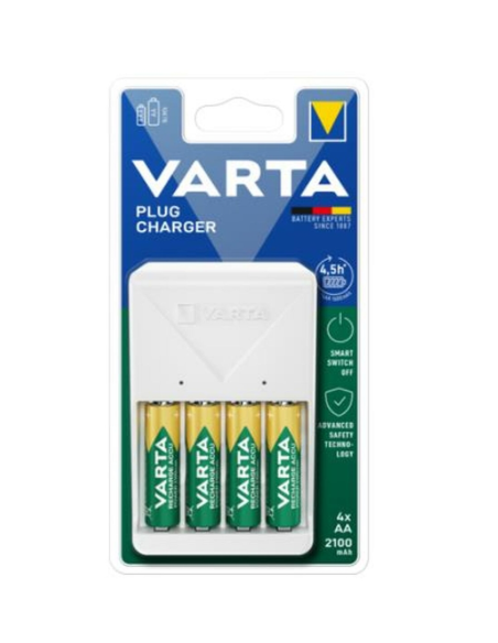 CARGADOR PILA VARTA 4XAA PLUS CHARGER 2100 MAH