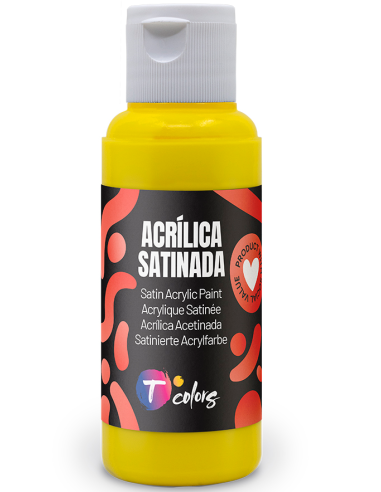 PINTURA MANUALIDADES ACRILICA AMARILLO SAT 80 ML