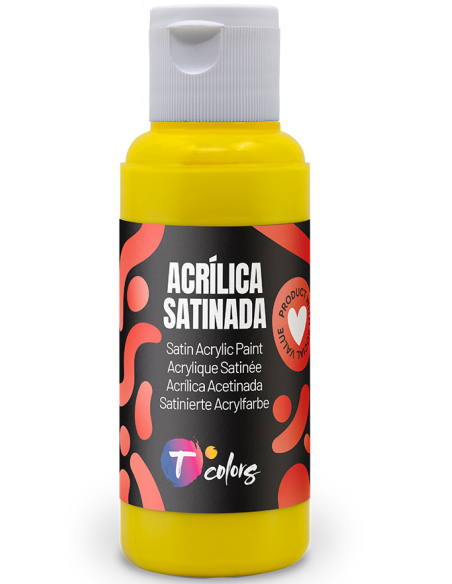 PINTURA MANUALIDADES ACRILICA AMARILLO SAT 80 ML