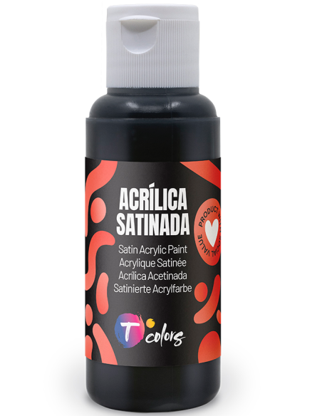 PINTURA MANUALIDADES ACRILICA NEGRO SAT 80 ML