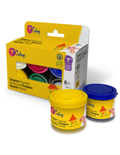 PINTURA TEMPERA SET-6 COLORES SURT 6X40 ML