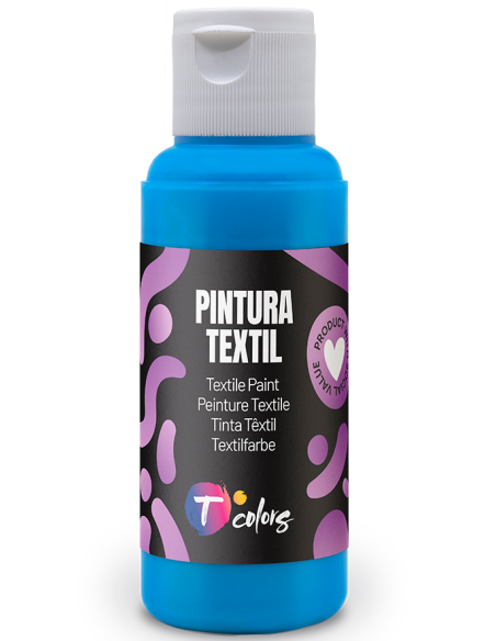 PINTURA TEXTIL AZUL CYAN 80 ML