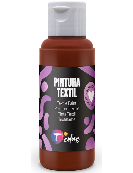 PINTURA TEXTIL MARRON 80 ML