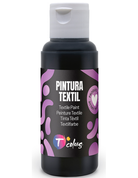 PINTURA TEXTIL NEGRO 80 ML