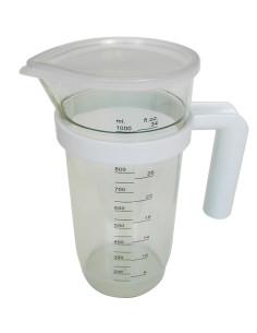 JARRA MEDIDORA PLASTICO C/TAPA 1,2 L