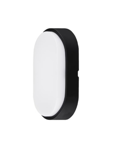 APLIQUE LED OVALADO NEGRO/ BLANCO 700 LM