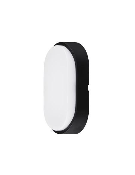 APLIQUE LED OVALADO NEGRO/ BLANCO 700 LM