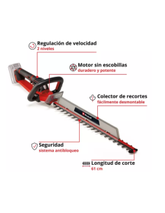 Cortasetos Einhell GP-CH 18/61 Li-BL Solo | Compatible Power X-Change 2