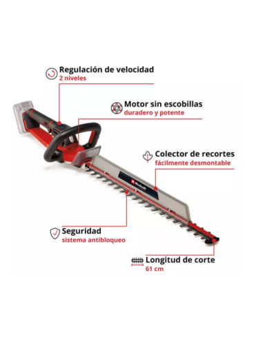 Cortasetos Einhell GP-CH 18/61 Li-BL Solo | Compatible Power X-Change