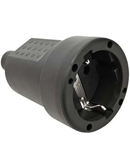 BASE GOMA PROF TT 16A IP20 NEG 4,8 MM
