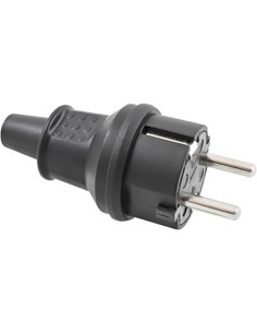 CLAVIJA GOMA PROFTT 16A IP44 NEG 4,8 MM