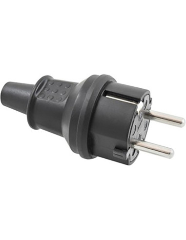 CLAVIJA GOMA PROFTT 16A IP44 NEG 4,8 MM