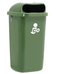 PAPELERA PLASTICO VERDE 50 L