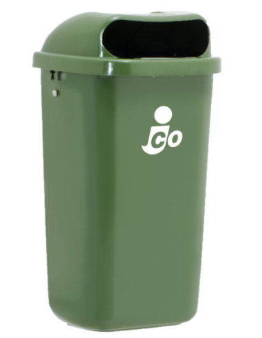 PAPELERA PLASTICO VERDE 50 L