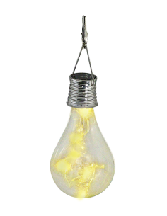 BOMBILLA SOLAR CRISTAL 4 LED