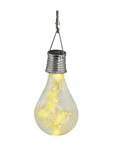 BOMBILLA SOLAR CRISTAL 4 LED