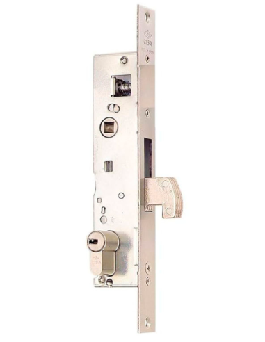 CERRADURA EMBUTIR METALICA PICAPORTE+GANCHO 20 MM