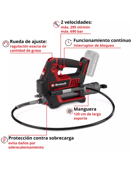 Engrasadora Einhell TP-GR 18/690 Li Solo | Power X-Change