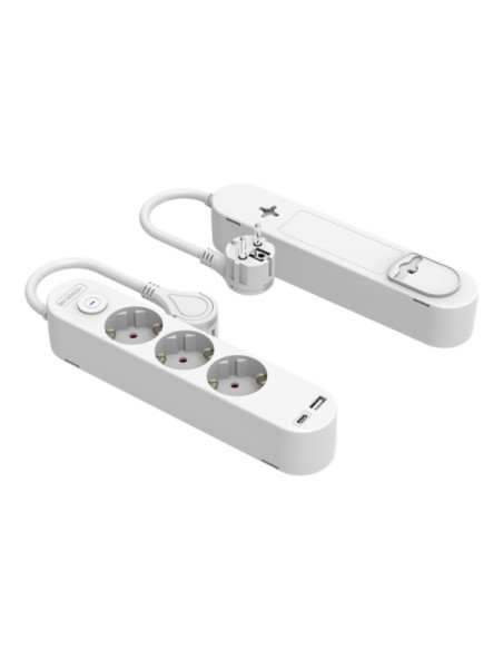 BASE MULTIPLE 3T 16A USB A + USB B C/INTERRUP. 250 V