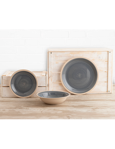 VAJILLA CERAMICA GREY BALTIC 18 PZ
