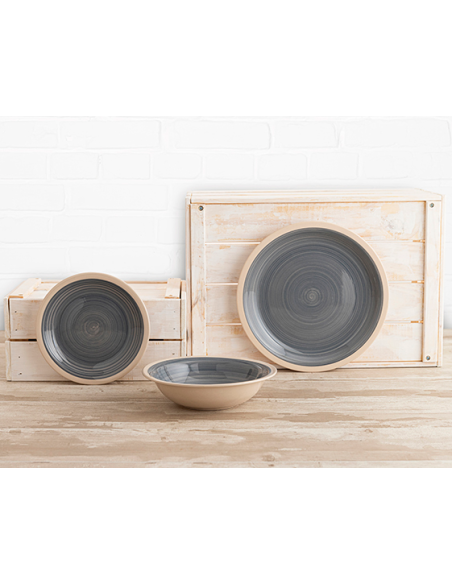 VAJILLA CERAMICA GREY BALTIC 18 PZ
