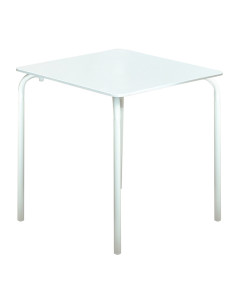 MESA JARDIN COMPAQ PLUS ACERO PINTADO BLANCO 70X70 CM