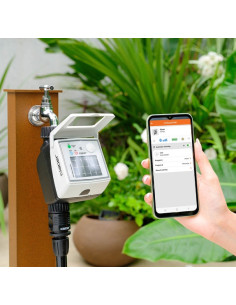 Programador riego Claber myAquaSolar solar Bluetooth