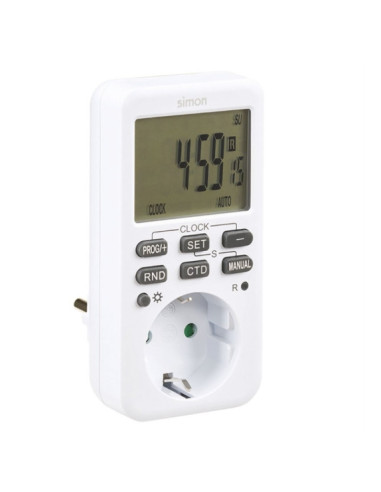 Programador digital semanal 3600W 16A enchufable
