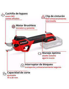 Tijera podar batería Einhell GP-LS 18/28 BL 2