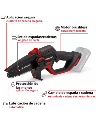 Sierra poda batería Einhell GP-PS 18/20 BL