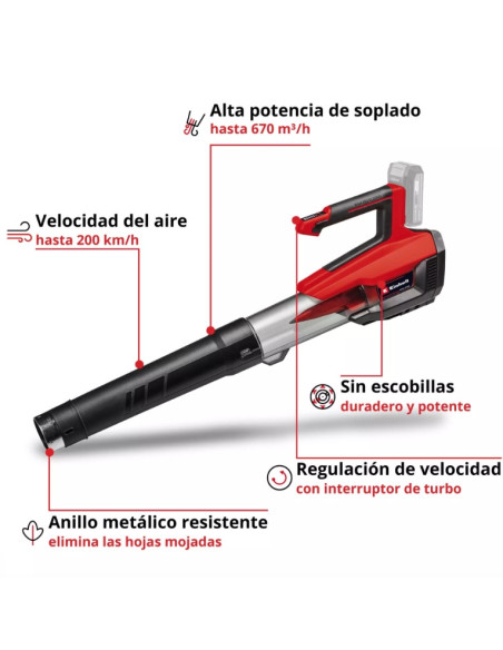 Soplador batería Einhell GP-LB 18/200 Li E