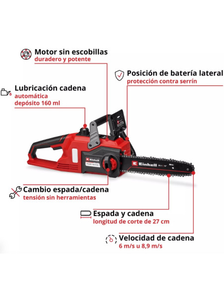 Motosierra batería Einhell FORTEXXA 18/30
