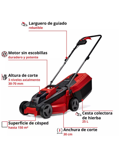 Cortacésped batería Einhell GE-CM 18/30 Li