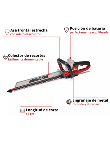 Cortasetos batería Einhell ARCURRA 18/55
