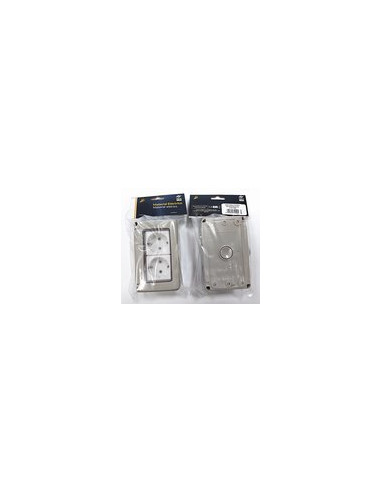BASE DOBLE SUPERIFICIE ESTANCO SCHUKO C/TT IP55 16 AMP