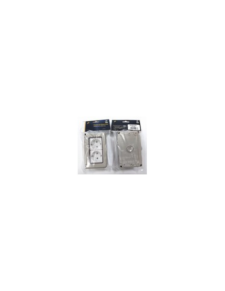 BASE DOBLE SUPERIFICIE ESTANCO SCHUKO C/TT IP55 16 AMP