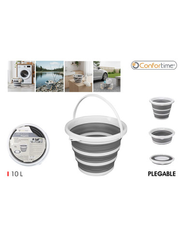 CUBO PLEGABLE CON ASA 10 L
