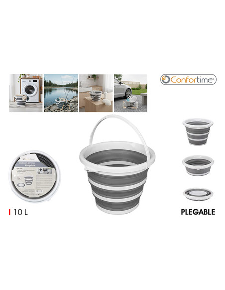 CUBO PLEGABLE CON ASA 10 L