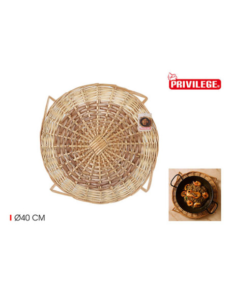 SALVA MANTEL MIMBRE C/ASA 40 CM